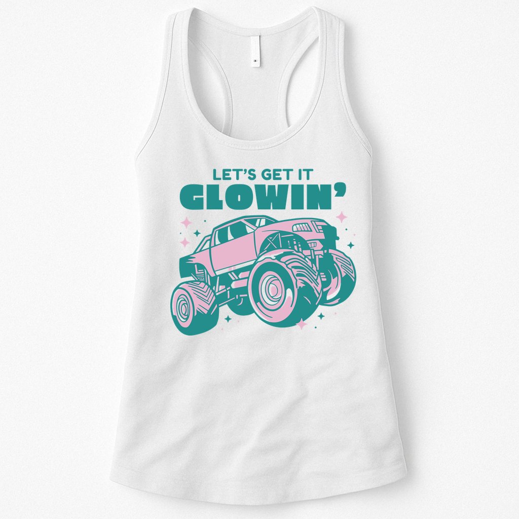 Let It Glowin Monster Truck Womens Tank Top