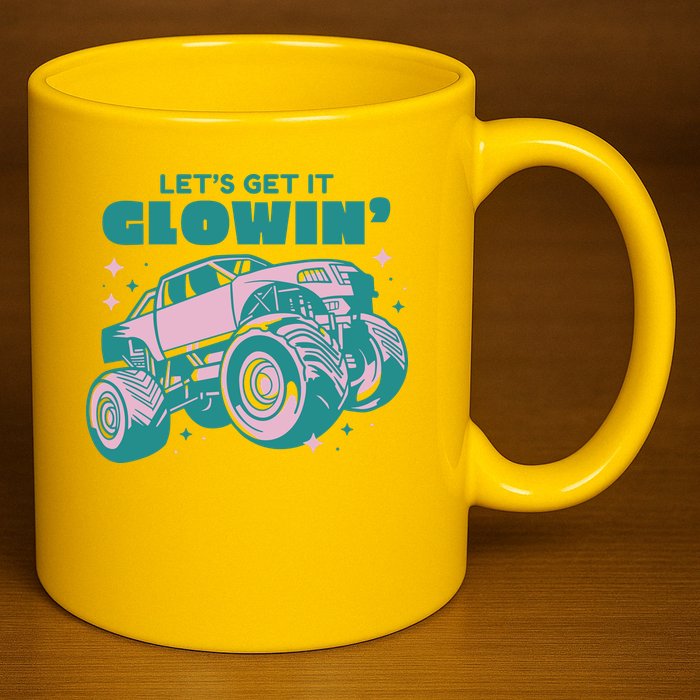 Let It Glowin Monster Truck 11oz C Handle Ceramic Mug