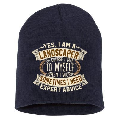 Landscaping I Gift I Outdoor I Funny Landscaper Short Acrylic Beanie