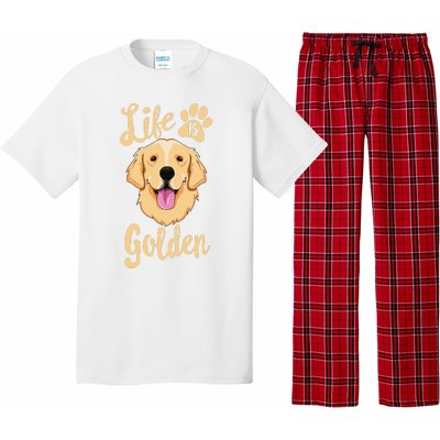 Life Is Golden Retriever  Dog Owner Gift Pajama Set