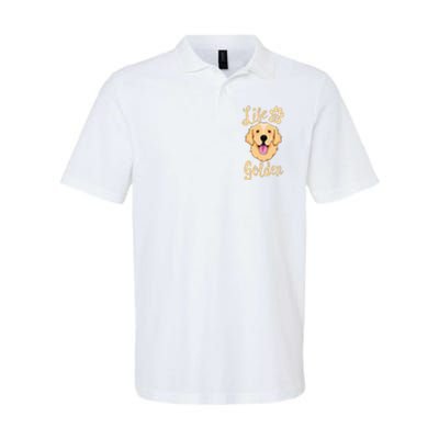 Life Is Golden Retriever  Dog Owner Gift Softstyle Adult Sport Polo