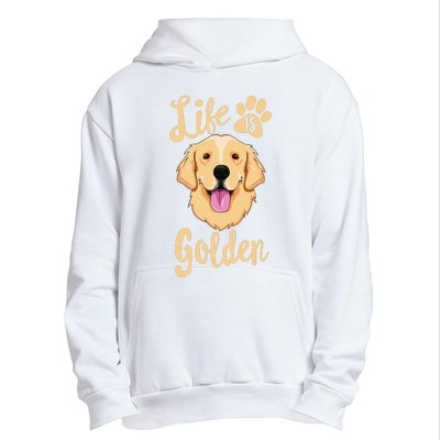 Life Is Golden Retriever  Dog Owner Gift Urban Pullover Hoodie