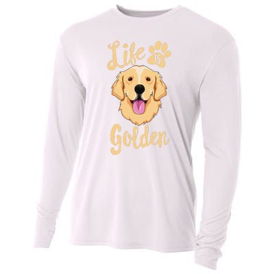 Life Is Golden Retriever  Dog Owner Gift Cooling Performance Long Sleeve Crew