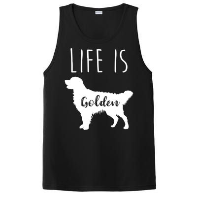 Life Is Golden Golden Retriever Cute Gift PosiCharge Competitor Tank