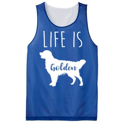 Life Is Golden Golden Retriever Cute Gift Mesh Reversible Basketball Jersey Tank