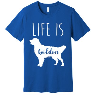 Life Is Golden Golden Retriever Cute Gift Premium T-Shirt