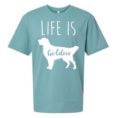 Life Is Golden Golden Retriever Cute Gift Sueded Cloud Jersey T-Shirt