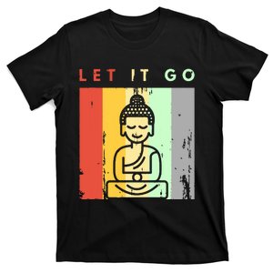 Let It Go Buddha Meditation Yoga Hoodie In Retro Look T-Shirt