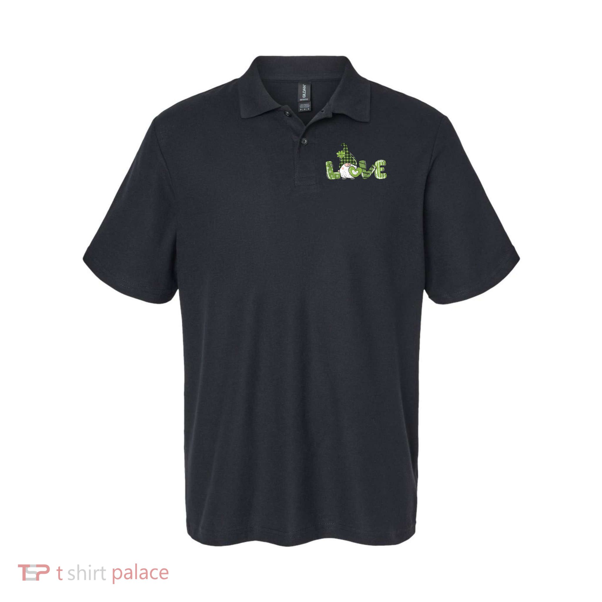 Love Irish Gnome Cute Friend Retro Polo