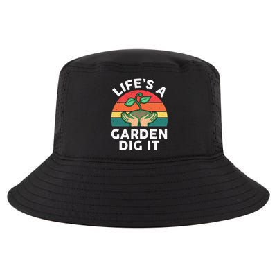 Life Is Garden Dig It Funny Gardening Cool Comfort Performance Bucket Hat