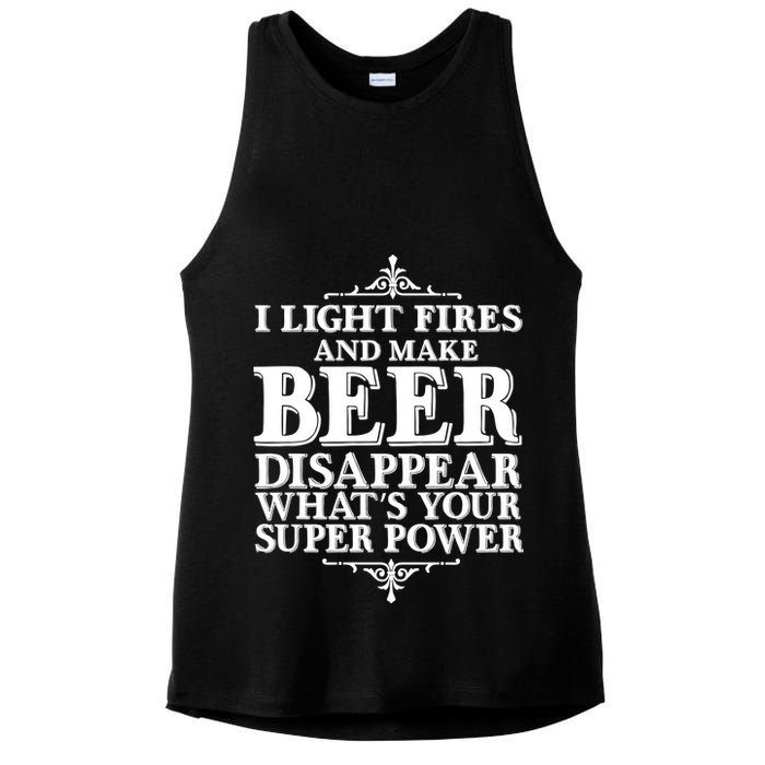 Light Fires And Make Beer Disappear  Ladies PosiCharge Tri-Blend Wicking Tank