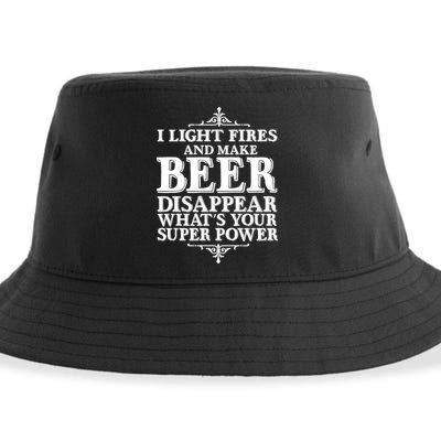 Light Fires And Make Beer Disappear  Sustainable Bucket Hat