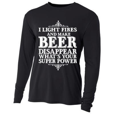 Light Fires And Make Beer Disappear  Cooling Performance Long Sleeve Crew