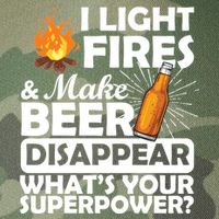Light Fires Make Beer Disappear Superpower  Legacy Tie Dye Trucker Hat