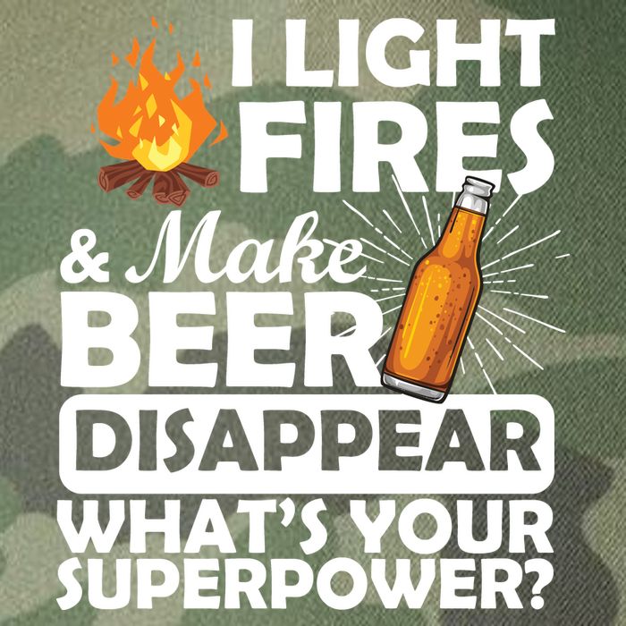 Light Fires Make Beer Disappear Superpower  Legacy Tie Dye Trucker Hat