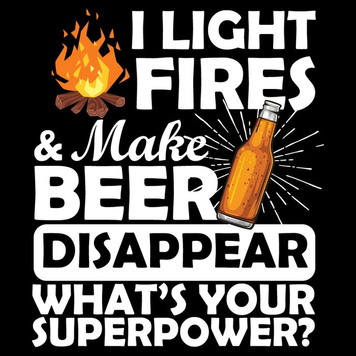 Light Fires Make Beer Disappear Superpower  City Backpack