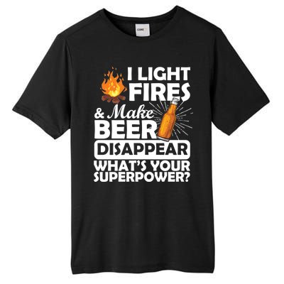 Light Fires Make Beer Disappear Superpower  Tall Fusion ChromaSoft Performance T-Shirt