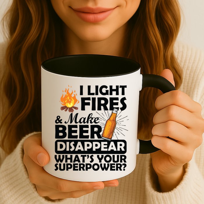 Light Fires Make Beer Disappear Superpower  Mug