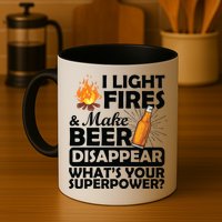 Light Fires Make Beer Disappear Superpower  Mug