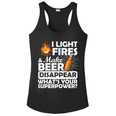 Light Fires Make Beer Disappear Superpower  Ladies PosiCharge Competitor Racerback Tank
