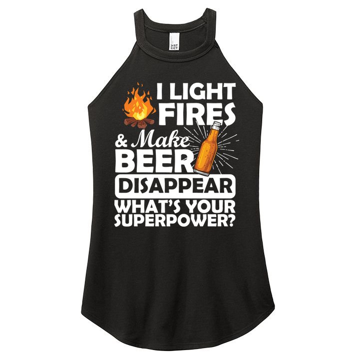 Light Fires Make Beer Disappear Superpower  Women's Perfect Tri Rocker Tank