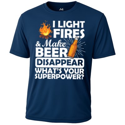 Light Fires Make Beer Disappear Superpower  Performance Shirt