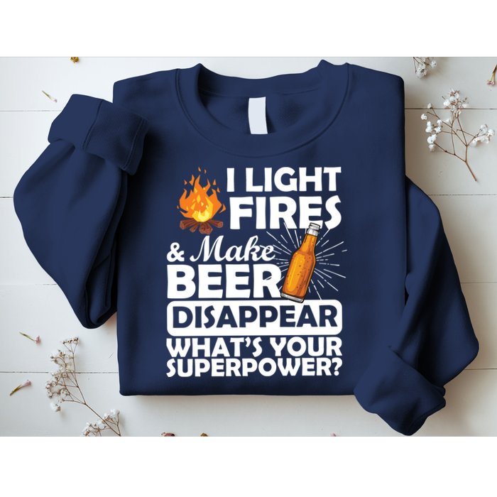 Light Fires Make Beer Disappear Superpower  Sweatshirt