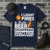 Light Fires Make Beer Disappear Superpower  Tall T-Shirt