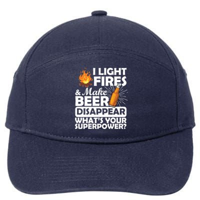 Light Fires Make Beer Disappear Superpower  7-Panel Snapback Hat