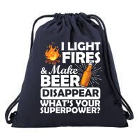 Light Fires Make Beer Disappear Superpower  Drawstring Bag