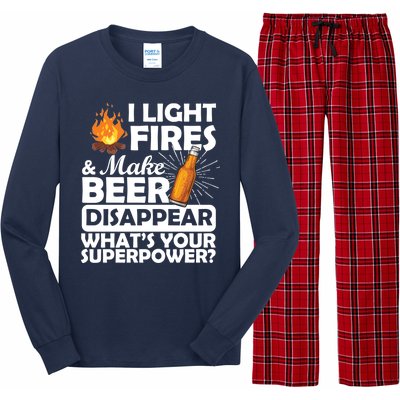 Light Fires Make Beer Disappear Superpower  Long Sleeve Pajama Set