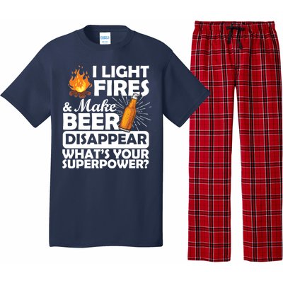 Light Fires Make Beer Disappear Superpower  Pajama Set