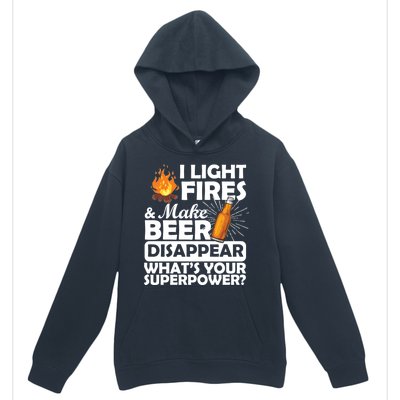 Light Fires Make Beer Disappear Superpower  Urban Pullover Hoodie