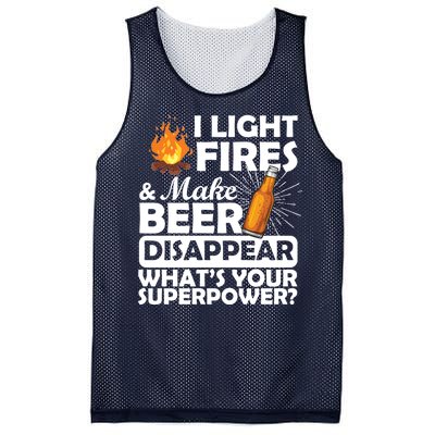 Light Fires Make Beer Disappear Superpower  Mesh Reversible Basketball Jersey Tank