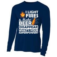 Light Fires Make Beer Disappear Superpower  Cooling Performance Long Sleeve Crew