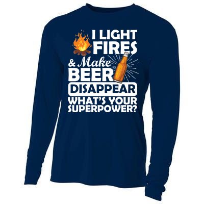 Light Fires Make Beer Disappear Superpower  Cooling Performance Long Sleeve Crew