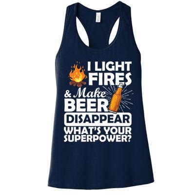 Light Fires Make Beer Disappear Superpower  Womens Tank Top