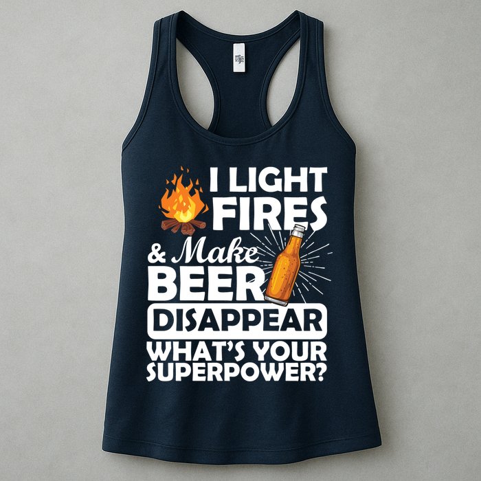 Light Fires Make Beer Disappear Superpower  Womens Tank Top
