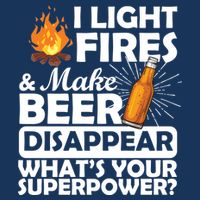 Light Fires Make Beer Disappear Superpower  Baby Bodysuit