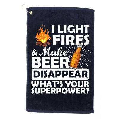 Light Fires Make Beer Disappear Superpower  Golf Towel
