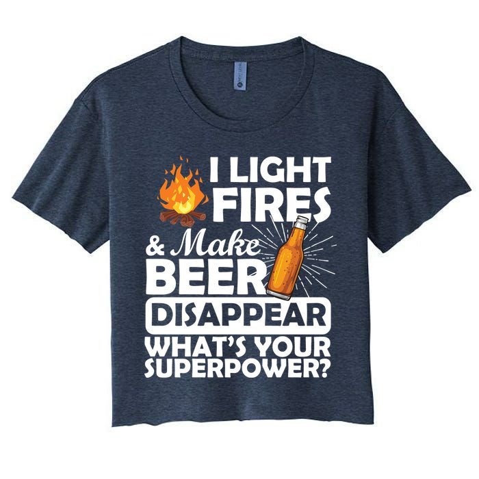 Light Fires Make Beer Disappear Superpower  Crop Top