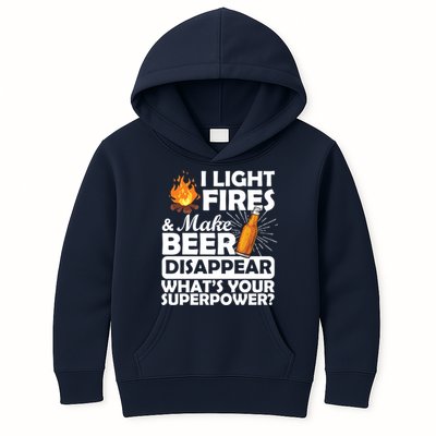 Light Fires Make Beer Disappear Superpower  Kids Hoodie