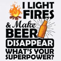 Light Fires Make Beer Disappear Superpower  Garment-Dyed Sweatshirt