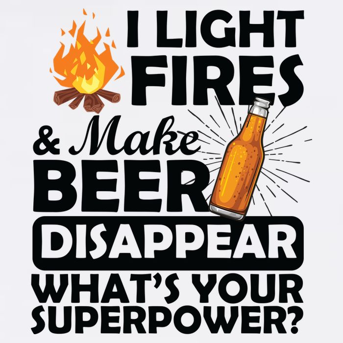 Light Fires Make Beer Disappear Superpower  Garment-Dyed Sweatshirt