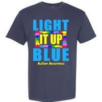 Light It Up Blue Autism Awareness Puzzle Pieces Garment-Dyed Heavyweight T-Shirt