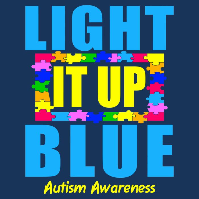Light It Up Blue Autism Awareness Puzzle Pieces Performance Shirt