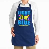 Light It Up Blue Autism Awareness Puzzle Pieces Apron