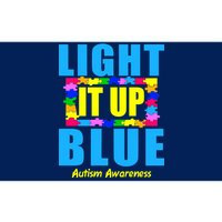 Light It Up Blue Autism Awareness Puzzle Pieces Bumper Sticker