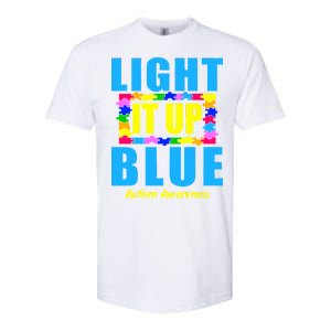 Light It Up Blue Autism Awareness Puzzle Pieces Softstyle CVC T-Shirt