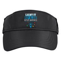 Light It Up Blue Autism Puzzle Bulb Adult Drive Performance Visor